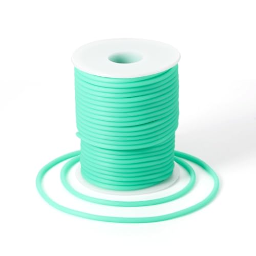 Craftdady 25 m hohles Rohr, PVC-Gummikordel, Gummischlauch, Kordel umwickelt für Memory-Draht, Halskette, Armband, Stricken, Aquamarin Craftdady 25 m hohles Rohr, PVC-Gummikordel, Gummischlauch, Kordel umwickelt für Memory-Draht, Halskette, Armband, Stricken, Aquamarin von Craftdady