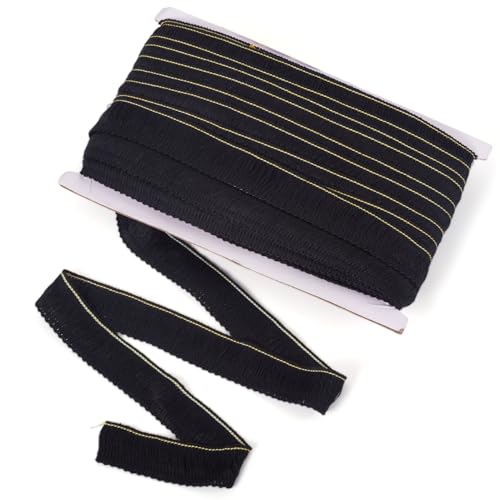 Craftdady 25 mm Polyester-Fransenbesatz, 2,5 cm, Spitzenbesatz, Quaste, schwarz, zum Nähen, Basteln, Kleidung, Dekoration Craftdady 25 mm Polyester-Fransenbesatz, 2,5 cm, Spitzenbesatz, Quaste, schwarz, zum Nähen, Basteln, Kleidung, Dekoration von Craftdady