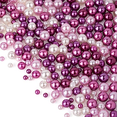 Craftdady 250 Stück künstliche Acrylperlen ohne Loch Mini runde Perlen Kugeln 2 ~ 4 mm für Nail Art UV-Harz Füllstoffe Hochzeit Dekoration Handwerk Schmuckherstellung Violett von Craftdady