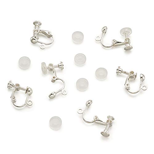 Craftdady 30 Stück Silberne Ohrclips Konverter Schraube Einstellbar Ohrring Clip Verschlüsse mit Schlaufe Komfortable Ohrringpolster für nicht durchbohrte Ohrstecker auf Ohrringen Schmuckherstellung Craftdady 30 Stück Silberne Ohrclips Konverter Schraube Einstellbar Ohrring Clip Verschlüsse mit Schlaufe Komfortable Ohrringpolster für nicht durchbohrte Ohrstecker auf Ohrringen Schmuckherstellung von Craftdady