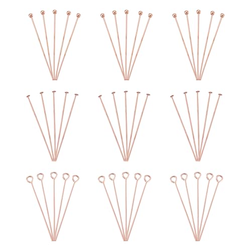 Craftdady 300 Stück rotgoldene gemischte Stecknadeln: Öse, Kugel, Flachkopfnadeln für Perlenschmuck Craftdady 300 Stück rotgoldene gemischte Stecknadeln: Öse, Kugel, Flachkopfnadeln für Perlenschmuck von Craftdady