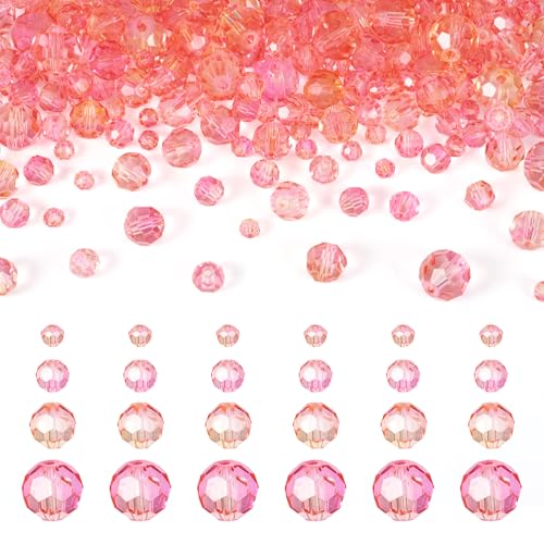 Craftdady 310 Stück facettierte runde Glasperlen 4-10 mm Hinterfarbe, durchscheinende Kreisverkehrperlen, Saiten, Kristall Abstandsperlen für Armbänder, Schmuckherstellung, Heimwerken, leichte Koralle Craftdady 310 Stück facettierte runde Glasperlen 4-10 mm Hinterfarbe, durchscheinende Kreisverkehrperlen, Saiten, Kristall Abstandsperlen für Armbänder, Schmuckherstellung, Heimwerken, leichte Koralle von Craftdady