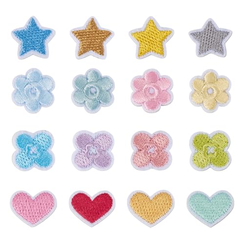 Craftdady 32 Stück Blumen Stern Herz Aufnäher für Kleidung Stickerei Bügelbilder Blume Applikation für Jacken Jeans Rucksäcke Kleid Hosen Hüte DIY Reparatur Dekoration 16,5–21,5 mm Craftdady 32 Stück Blumen Stern Herz Aufnäher für Kleidung Stickerei Bügelbilder Blume Applikation für Jacken Jeans Rucksäcke Kleid Hosen Hüte DIY Reparatur Dekoration 16,5–21,5 mm von Craftdady