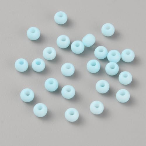 Craftdady 320 Stück Glas-Rocailles, hellblau, matt, Mini-Glasperlen, 4 mm, für Frauen und Mädchen, DIY-Armband, Halskette, Basteln von Craftdady