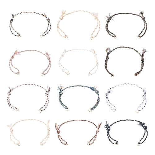Craftdady 36 Stück halbfertige verstellbare Armbänder, geflochtene Schnur, Handgelenk-Armbänder, Kordel für Bastelarbeiten, böhmische Freundschaftsarmbänder, Fußkettchen, Schmuckherstellung von Craftdady