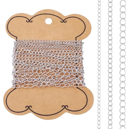 Craftdady 3M Edelstahl-Panzerketten, gelötet, gedreht, mit Kartenpapier, für Schmuckherstellung, DIY, Halsketten, Armbänder, Basteln Craftdady 3M Edelstahl-Panzerketten, gelötet, gedreht, mit Kartenpapier, für Schmuckherstellung, DIY, Halsketten, Armbänder, Basteln von Craftdady