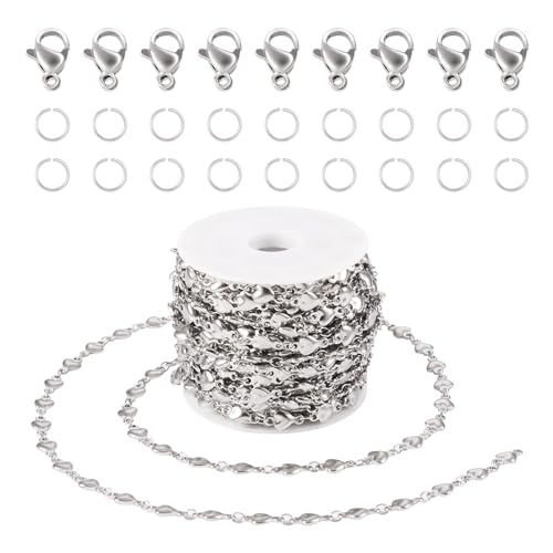 Craftdady 5 m lange Edelstahl-Herz-Glieder-Ketten, gelötet, mit Karabinerverschlüssen, Biegeringe für Männer und Frauen, Armband, Halskette, Schmuckherstellung Craftdady 5 m lange Edelstahl-Herz-Glieder-Ketten, gelötet, mit Karabinerverschlüssen, Biegeringe für Männer und Frauen, Armband, Halskette, Schmuckherstellung von Craftdady