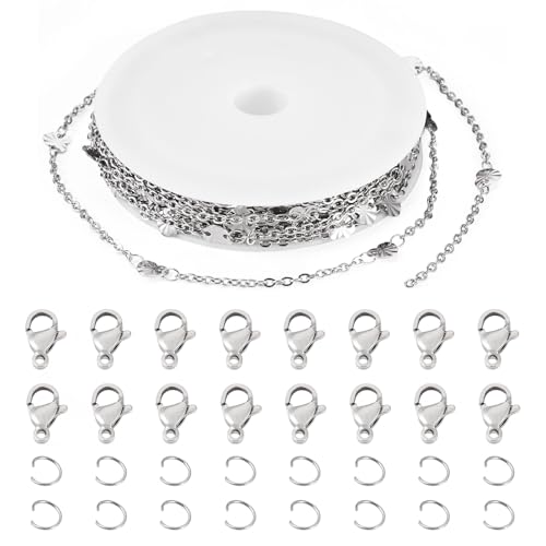 Craftdady 5 m lange Edelstahlketten mit Verschlüssen, Ringen, 5,5 x 7 x 0,5 mm, herzförmige runde Gliederketten für Schmuckherstellung, DIY, Armband, Halskette, Handwerk Craftdady 5 m lange Edelstahlketten mit Verschlüssen, Ringen, 5,5 x 7 x 0,5 mm, herzförmige runde Gliederketten für Schmuckherstellung, DIY, Armband, Halskette, Handwerk von Craftdady
