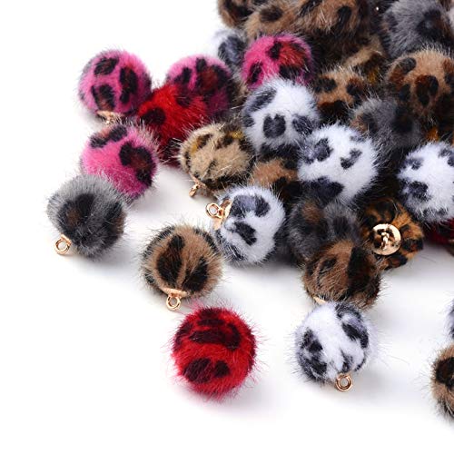 Craftdady 50 Stück Plüschstoff Leopardenmuster Pompon Ball Charm Anhänger flauschig Stoff Pelz Pompons mit goldener Kappe für baumelnde Ohrringe Schlüsselanhänger Schmuckherstellung Craftdady 50 Stück Plüschstoff Leopardenmuster Pompon Ball Charm Anhänger flauschig Stoff Pelz Pompons mit goldener Kappe für baumelnde Ohrringe Schlüsselanhänger Schmuckherstellung von Craftdady