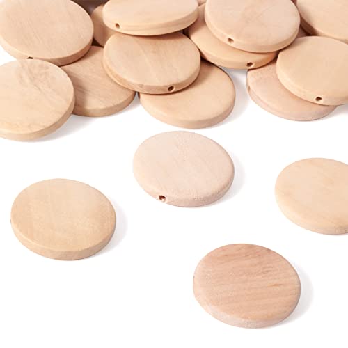 Craftdady 50 Stück unlackierte natürliche flache runde Holz-Münzperlen Kreis runde Holzscheiben Ausschnitte 3,8 cm unlackierte Brettanhänger für Schmuck Handwerk Herstellung Loch: 2,5 mm Craftdady 50 Stück unlackierte natürliche flache runde Holz-Münzperlen Kreis runde Holzscheiben Ausschnitte 3,8 cm unlackierte Brettanhänger für Schmuck Handwerk Herstellung Loch: 2,5 mm von Craftdady