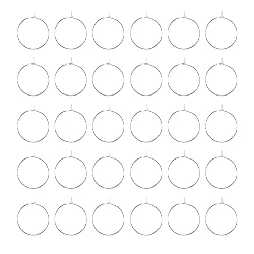 Craftdady 50 Stück versilberte Messing-Weinglas-Charm-Ringe 20 mm Perlenohrringe für Hochzeit Party Dekorationen Schmuckherstellung Craftdady 50 Stück versilberte Messing-Weinglas-Charm-Ringe 20 mm Perlenohrringe für Hochzeit Party Dekorationen Schmuckherstellung von Craftdady