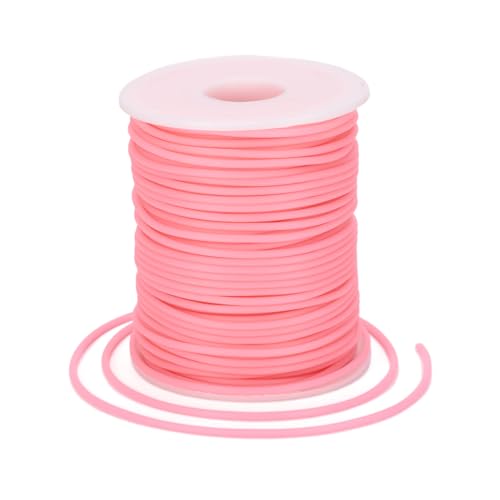 Craftdady 50 m Hohlrohr, PVC-Gummikordel Gummischlauch für Memory-Draht, Halskette, Armband, Stricken, helle Koralle Craftdady 50 m Hohlrohr, PVC-Gummikordel Gummischlauch für Memory-Draht, Halskette, Armband, Stricken, helle Koralle von Craftdady