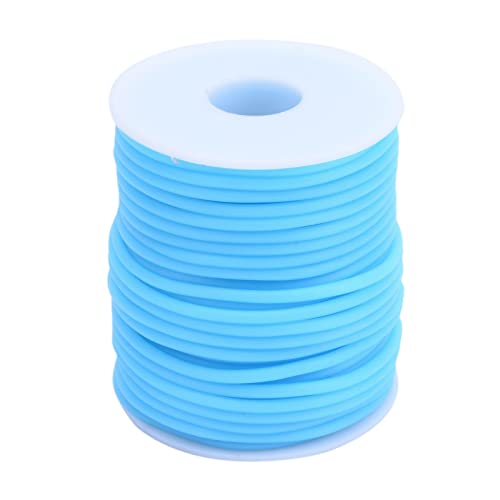 Craftdady 50 m Hohlrohr, PVC-Gummischnur, Gummischnur, umwickelt, für Memory-Draht, Halskette, Armband, Stricken, Tiefhimmelblau von Craftdady