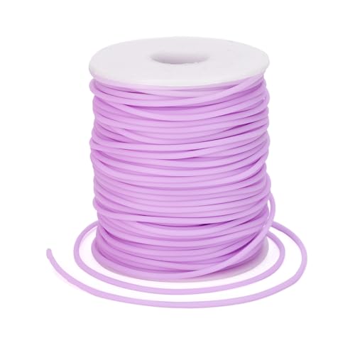 Craftdady 50 m hohles Rohr, PVC-Gummikordel, Gummischlauch, Kordel umwickelt für Memory-Draht, Halskette, Armband, Stricken, mittelviolett Craftdady 50 m hohles Rohr, PVC-Gummikordel, Gummischlauch, Kordel umwickelt für Memory-Draht, Halskette, Armband, Stricken, mittelviolett von Craftdady