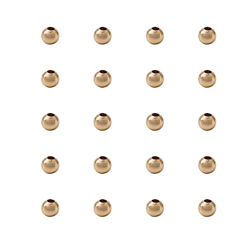 Craftdady 50 Stück goldene runde Messing-Abstandshalter, echte 18 Karat vergoldet, 3 mm, winzige Metallperlen, lose Perlen-Charms für Schmuck, Armbänder, Halsketten Craftdady 50 Stück goldene runde Messing-Abstandshalter, echte 18 Karat vergoldet, 3 mm, winzige Metallperlen, lose Perlen-Charms für Schmuck, Armbänder, Halsketten von Craftdady