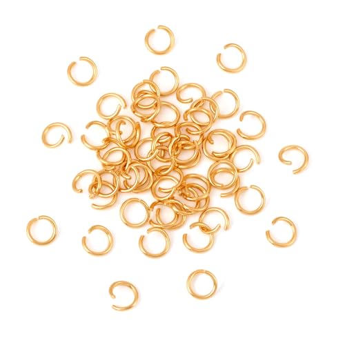 Craftdady 500 Stück Edelstahl Sprungringe 3 mm Mini Open Link Ring Connector Gold Erkenntnisse Schmuck Halskette Ohrring Basteln von Craftdady