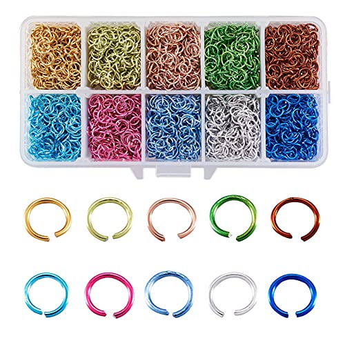 Craftdady 5050 Stück 10 Farben offene Biegeringe 6 mm runde Biegeringe Verbinder mit Box für DIY Schmuckherstellung Craftdady 5050 Stück 10 Farben offene Biegeringe 6 mm runde Biegeringe Verbinder mit Box für DIY Schmuckherstellung von Craftdady