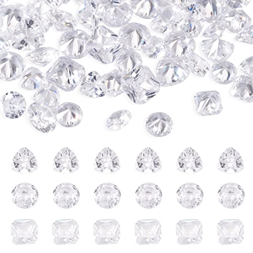 Craftdady 60 Stück klare Zirkonia-Perlen CZ Strass Cabochons facettiert 3 Stile Charms Kristall Diamant für Halskette Schmuckherstellung Haarnadel Craftdady 60 Stück klare Zirkonia-Perlen CZ Strass Cabochons facettiert 3 Stile Charms Kristall Diamant für Halskette Schmuckherstellung Haarnadel von Craftdady