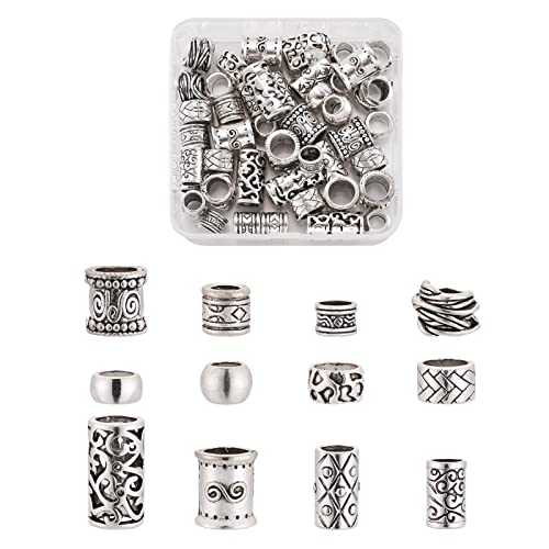 Craftdady 60 Stück tibetischer Stil europäische hohle Perlen Antik Silber Säule Metall großes Loch Fass Abstandshalter Perlen für DIY Schmuck Handwerk Herstellung Craftdady 60 Stück tibetischer Stil europäische hohle Perlen Antik Silber Säule Metall großes Loch Fass Abstandshalter Perlen für DIY Schmuck Handwerk Herstellung von Craftdady