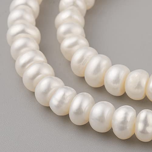 Craftdady 70 ~ 71 Stück Süßwasserperlen natürliche Zuchtperlen Perlen Strang Oval Spacer Charms für Schmuck Ohrringe Halskette Armband Herstellung von Craftdady