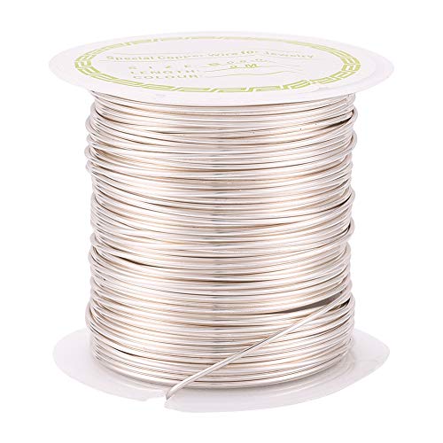 Craftdady 8 Meter x 0,8 mm Silber-Kupfer-Draht, langlebiger, plattierter, anlaufbeständiger Handwerksdraht für die Herstellung von Armatur-Schmuck Craftdady 8 Meter x 0,8 mm Silber-Kupfer-Draht, langlebiger, plattierter, anlaufbeständiger Handwerksdraht für die Herstellung von Armatur-Schmuck von Craftdady