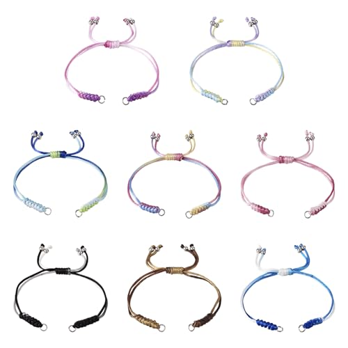 Craftdady 8 verstellbare geflochtene Nylonschnur-Armbänder mit offenen Biegeringe für Handgelenk, Fußkettchen, Schmuckherstellung Craftdady 8 verstellbare geflochtene Nylonschnur-Armbänder mit offenen Biegeringe für Handgelenk, Fußkettchen, Schmuckherstellung von Craftdady
