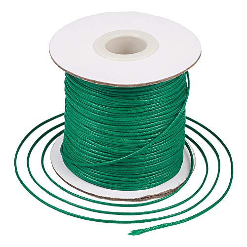 Craftdady 80 Yards/Rolle, 1 mm, rund, gewachst, Polyesterschnur, Faden, Perlenschnur, Spule für Schmuckherstellung, Grün Craftdady 80 Yards/Rolle, 1 mm, rund, gewachst, Polyesterschnur, Faden, Perlenschnur, Spule für Schmuckherstellung, Grün von Craftdady