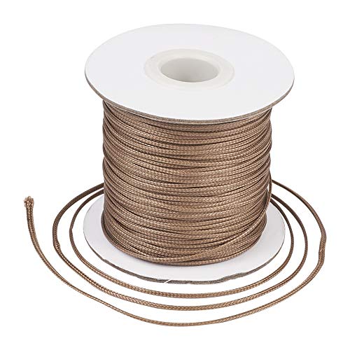 Craftdady 80 Yards/Rolle, 1 mm, rund, gewachst, Polyesterschnur, Perlenschnur, Spule für Schmuckherstellung, Kamel Craftdady 80 Yards/Rolle, 1 mm, rund, gewachst, Polyesterschnur, Perlenschnur, Spule für Schmuckherstellung, Kamel von Craftdady