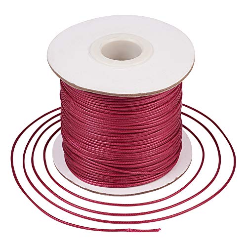Craftdady 80 Yards/Rolle, 1 mm, rund, gewachst, Polyesterschnur, Perlenschnur, Spule für Schmuckherstellung, mittelviolett Craftdady 80 Yards/Rolle, 1 mm, rund, gewachst, Polyesterschnur, Perlenschnur, Spule für Schmuckherstellung, mittelviolett von Craftdady