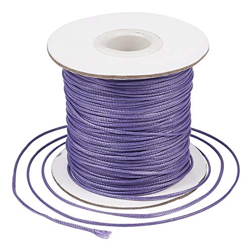 Craftdady 80 Yards/Rolle 1 mm runde, gewachste Polyesterschnur, Faden, Perlenschnur, Spule für Schmuckherstellung, Mauve von Craftdady