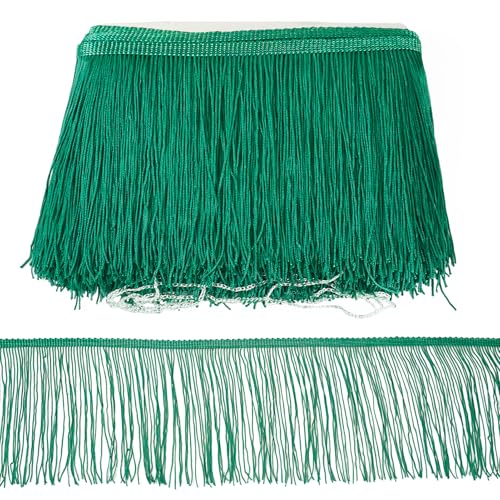 Craftdady 9,1 m grünes Fransenband, dekoratives Spitzenband, Kleidung, Nähband, Polyester, Spitzenbesatz, Quaste, für Bastelarbeiten, Vorhang, Kleid, Rock, Tasche, Wohnaccessoire, 150–152 mm Craftdady 9,1 m grünes Fransenband, dekoratives Spitzenband, Kleidung, Nähband, Polyester, Spitzenbesatz, Quaste, für Bastelarbeiten, Vorhang, Kleid, Rock, Tasche, Wohnaccessoire, 150–152 mm von Craftdady