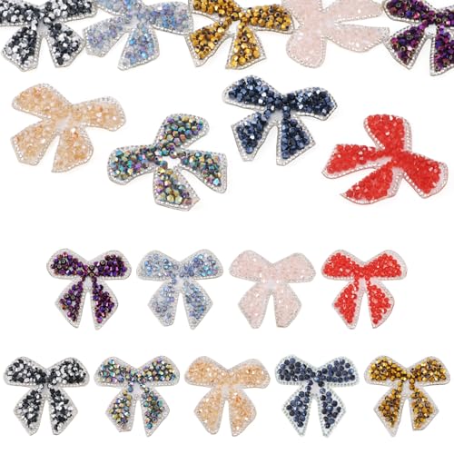 Craftdady 9 bunte Schleifen-Applikationen, Polyester, Stoffflicken, 60 mm, zum Aufnähen von Kleidung, Strass, Schleife, DIY-Reparaturflicken für Jeans, Jacken, Mützen, Kleider, Taschen, Hüte Craftdady 9 bunte Schleifen-Applikationen, Polyester, Stoffflicken, 60 mm, zum Aufnähen von Kleidung, Strass, Schleife, DIY-Reparaturflicken für Jeans, Jacken, Mützen, Kleider, Taschen, Hüte von Craftdady