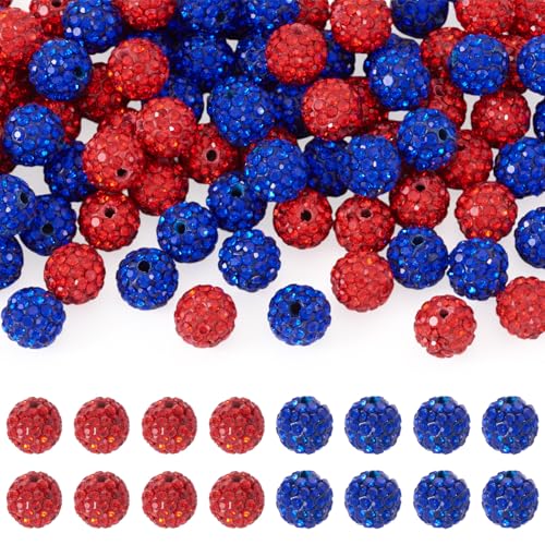 Craftdady Discokugel-Perlen in Pavé-Fassung, Polymer, glitzernd, rund, glitzernd, für Armbänder, Ohrringe, Halsketten, Schmuckherstellung, 100 Stück, 100 Stück Craftdady Discokugel-Perlen in Pavé-Fassung, Polymer, glitzernd, rund, glitzernd, für Armbänder, Ohrringe, Halsketten, Schmuckherstellung, 100 Stück, 100 Stück von Craftdady
