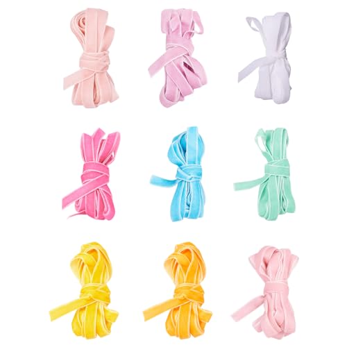 Craftdady Einseitiges Samtband, 10 mm, beflockt, dekorative Samtbänder für Geschenkverpackungen, Schleifen, Kleidung, Accessoires, 22,7 m, 9 Farben Craftdady Einseitiges Samtband, 10 mm, beflockt, dekorative Samtbänder für Geschenkverpackungen, Schleifen, Kleidung, Accessoires, 22,7 m, 9 Farben von Craftdady