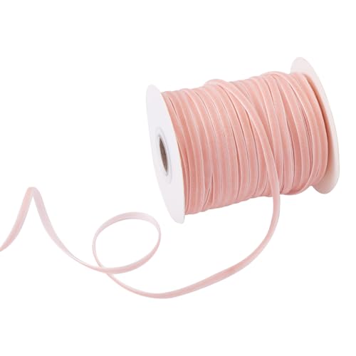 Craftdady Einseitiges Samtband, 3–4 mm, flaches Samtband, dekorative Bänder mit Spulen für Geschenkverpackung, Party-Dekoration, 45,7 m, Rosa Craftdady Einseitiges Samtband, 3–4 mm, flaches Samtband, dekorative Bänder mit Spulen für Geschenkverpackung, Party-Dekoration, 45,7 m, Rosa von Craftdady