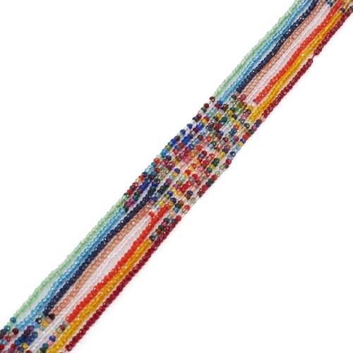 Craftdady Facettierte Glasperlen, bunt, rund, 2 mm, lose Perlen, Abstandshalter für Schmuckherstellung, Armbänder, Halsketten, Ohrringe, DIY Handwerk Craftdady Facettierte Glasperlen, bunt, rund, 2 mm, lose Perlen, Abstandshalter für Schmuckherstellung, Armbänder, Halsketten, Ohrringe, DIY Handwerk von Craftdady