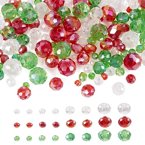 Craftdady Facettierte Rondelle-Glasperlen, 3/4/6/8 mm, Kristall, Weihnachtsperlen, AB-Farbe, Abstandshalter, Perlen, Großpackung für Handwerk, DIY, Ohrringe, Armbänder, Halsketten, Schmuckherstellung, Craftdady Facettierte Rondelle-Glasperlen, 3/4/6/8 mm, Kristall, Weihnachtsperlen, AB-Farbe, Abstandshalter, Perlen, Großpackung für Handwerk, DIY, Ohrringe, Armbänder, Halsketten, Schmuckherstellung, von Craftdady