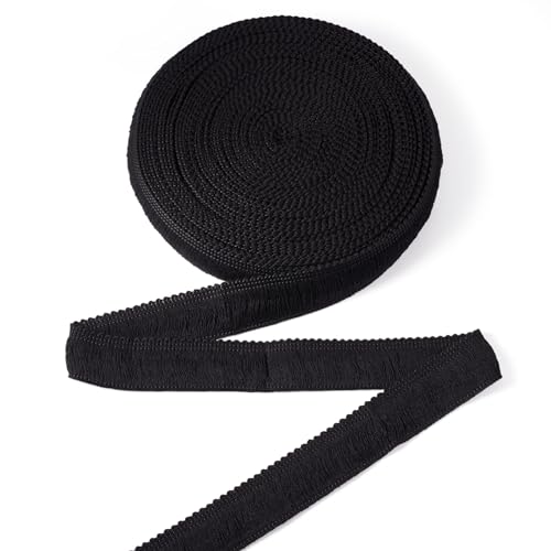 Craftdady Fransenborte aus Polyesterfaser, Fransenborte für Schmuckherstellung, Nähen, Quilten, DIY, Heimdekoration, 12 m, Schwarz, 3 cm Craftdady Fransenborte aus Polyesterfaser, Fransenborte für Schmuckherstellung, Nähen, Quilten, DIY, Heimdekoration, 12 m, Schwarz, 3 cm von Craftdady