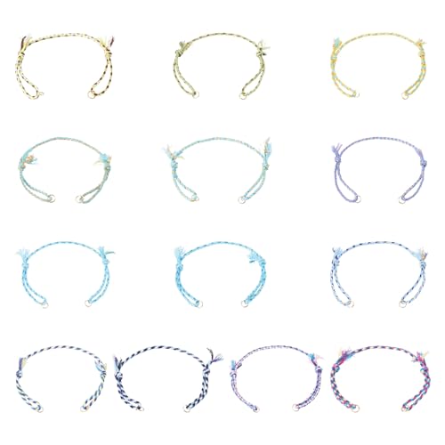 Craftdady Geflochtene, verstellbare Armbänder, halbfertige Schnur, Handgelenk-Armbänder, Kordel für Bastelarbeiten, böhmische Freundschaftsarmbänder, Fußkettchen, Schmuckherstellung, 36 Stück von Craftdady