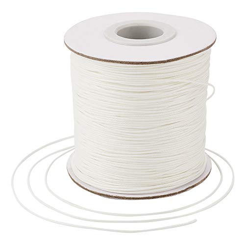 Craftdady Gewachste Kordel aus Kunstleder, geflochten, gewachst, für Schmuckherstellung, Makramee-Perlen, 169 mx0.5 mm, cremeweiß Craftdady Gewachste Kordel aus Kunstleder, geflochten, gewachst, für Schmuckherstellung, Makramee-Perlen, 169 mx0.5 mm, cremeweiß von Craftdady