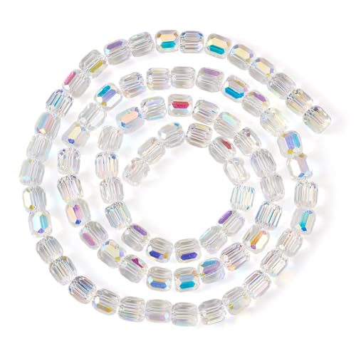 Craftdady Glasperlen, Stränge, 8 mm, galvanisiert, transparent, facettiert, Abstandshalter, lose Perlen, Anhänger für Schmuckherstellung, Armband, Halskette, 2 Stränge Craftdady Glasperlen, Stränge, 8 mm, galvanisiert, transparent, facettiert, Abstandshalter, lose Perlen, Anhänger für Schmuckherstellung, Armband, Halskette, 2 Stränge von Craftdady