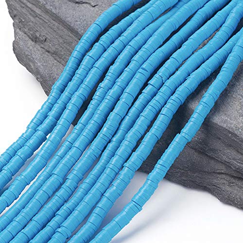 Craftdady Heishi Tonperlen, Modelliermasse, Abstandshalter, flache runde Scheibe für Boho-Halskette, Armband, Schmuckherstellung, Dodger Blue, 3800 Stück, 4 mm Craftdady Heishi Tonperlen, Modelliermasse, Abstandshalter, flache runde Scheibe für Boho-Halskette, Armband, Schmuckherstellung, Dodger Blue, 3800 Stück, 4 mm von Craftdady