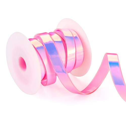 Craftdady Holografische schillernde PVC-Bänder für Schlüsselanhänger, schillernd, gewelltes Band, PVC-Gelee-Band für Armbänder, Ohrringe, Bastelbedarf, 4,5 m, Hot Pink Craftdady Holografische schillernde PVC-Bänder für Schlüsselanhänger, schillernd, gewelltes Band, PVC-Gelee-Band für Armbänder, Ohrringe, Bastelbedarf, 4,5 m, Hot Pink von Craftdady