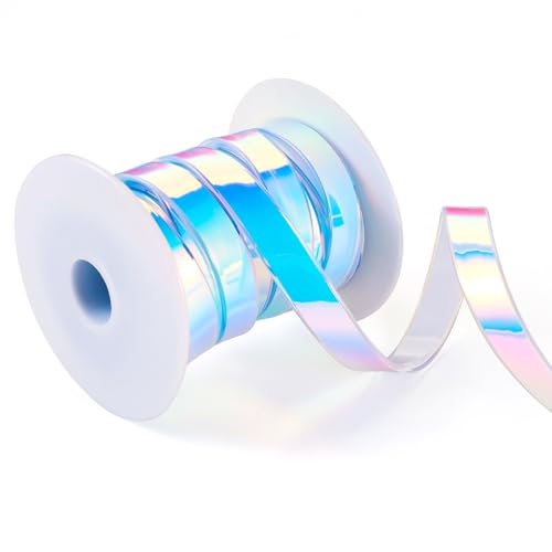 Craftdady Holografisches schimmerndes PVC-Gelee-Band für Bastelbedarf, Armband, Ohrringe, Schlüsselanhänger, Phonechain, weiß, rauchfarben, 4 m Craftdady Holografisches schimmerndes PVC-Gelee-Band für Bastelbedarf, Armband, Ohrringe, Schlüsselanhänger, Phonechain, weiß, rauchfarben, 4 m von Craftdady