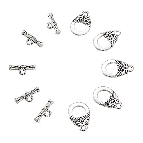 Craftdady 20 Sets ovale Ring-Knebelverschlüsse Antik-Silber Tropfenform Armband Ende Knebelverschlüsse für Bastelarbeiten Armbänder Schmuckherstellung Craftdady 20 Sets ovale Ring-Knebelverschlüsse Antik-Silber Tropfenform Armband Ende Knebelverschlüsse für Bastelarbeiten Armbänder Schmuckherstellung von Craftdady