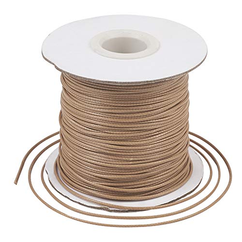 Craftdady Kumihimo gewachste Polyesterschnur für Perlenschnur, chinesische Knotenschnur, geflochtener Faden für Makramee, Armband, Schmuckherstellung, Burlywood von Craftdady