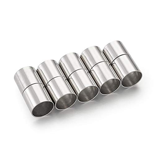 Craftdady Magnetverschlüsse aus Messing, 21,5 x 11 mm, Lederschnur, Endkappen, Rohr, Abstandshalter, Perlen, Endspitzen, Platin, für Armband-Schmuckherstellung, 5 Sets Craftdady Magnetverschlüsse aus Messing, 21,5 x 11 mm, Lederschnur, Endkappen, Rohr, Abstandshalter, Perlen, Endspitzen, Platin, für Armband-Schmuckherstellung, 5 Sets von Craftdady