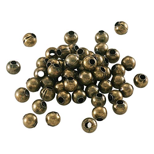 Craftdady Metall-Abstandshalter-Perlen, 4 mm, metallisch, glatt, winzige, runde Kugeln, lose Perlen, Charms, Antik-Bronze, für Schmuckherstellung, 1,5 mm Loch, 400 Stück Craftdady Metall-Abstandshalter-Perlen, 4 mm, metallisch, glatt, winzige, runde Kugeln, lose Perlen, Charms, Antik-Bronze, für Schmuckherstellung, 1,5 mm Loch, 400 Stück von Craftdady