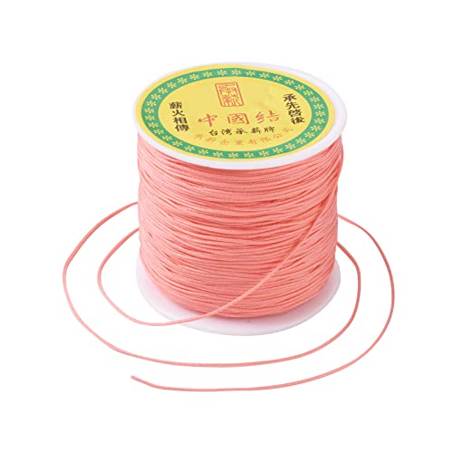 Craftdady Nylonschnur, geflochtenes Perlenfaden, chinesisches Knoten, Makramee-Seil, Schnur für DIY-Armbänder, Halsketten, Schmuckherstellung, 91 m, 0,8 mm, helle Koralle Craftdady Nylonschnur, geflochtenes Perlenfaden, chinesisches Knoten, Makramee-Seil, Schnur für DIY-Armbänder, Halsketten, Schmuckherstellung, 91 m, 0,8 mm, helle Koralle von Craftdady