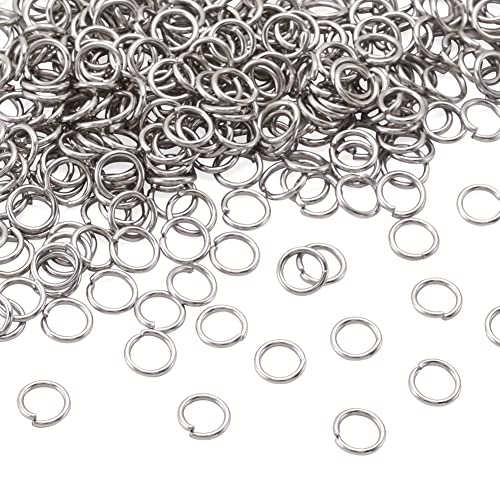 Craftdady Offene Biegeringe aus Edelstahl, 7 mm, rund, 1 mm dick, kleine Verbindungsringe für Schmuckherstellung, 2000 Stück Craftdady Offene Biegeringe aus Edelstahl, 7 mm, rund, 1 mm dick, kleine Verbindungsringe für Schmuckherstellung, 2000 Stück von Craftdady